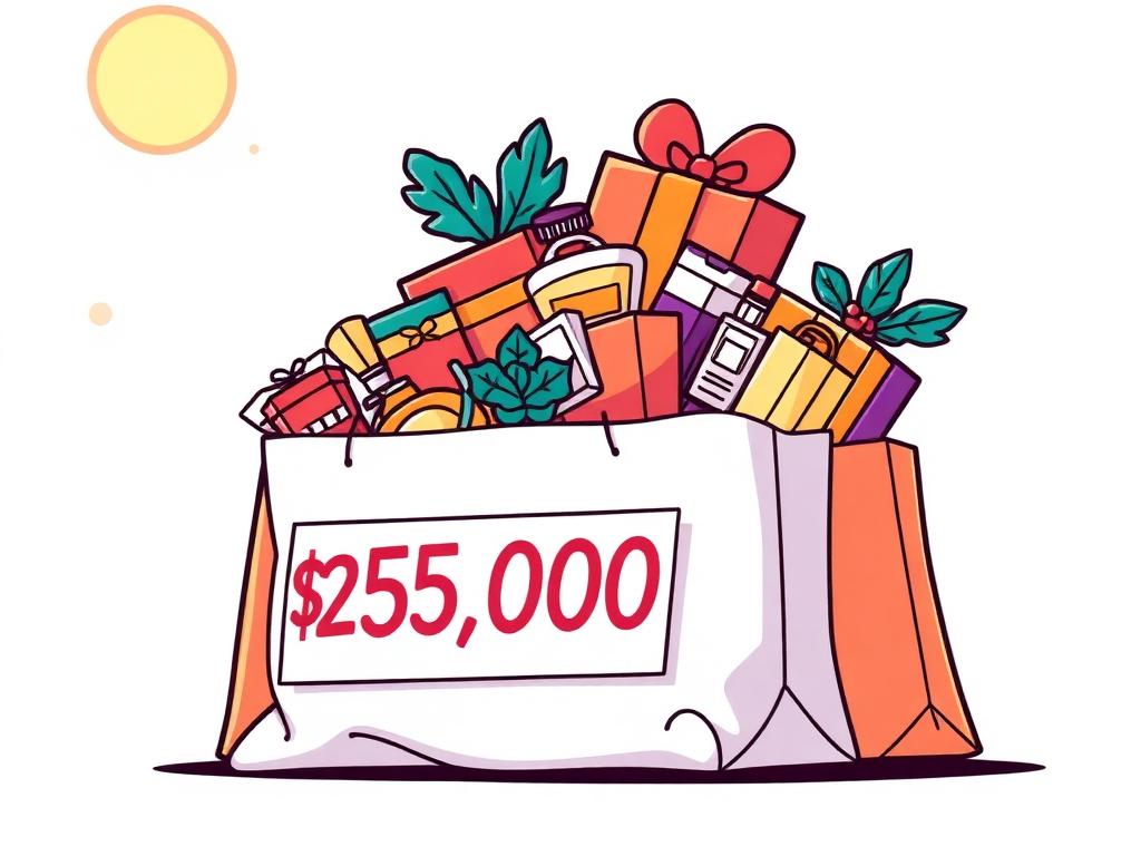 $25,000 cash for shopping